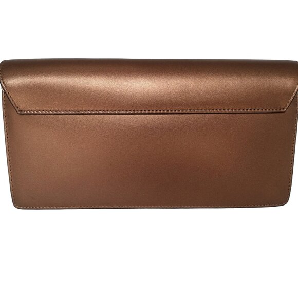 Demi Clutch Malibu Bronze Leather Handbag Time's Arrow NWT - Picture 3 of 7